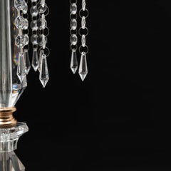 10 Pcs Acrylic Flower Vases Wedding Flower Stand Tables Centerpieces Decorations with Chandelier Crystal Clear