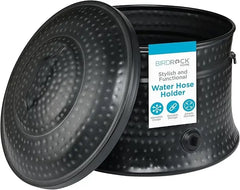 Pot with Lid - 200ft Garden Hose Storage - Alloy Outdoor Pot - Heavy Duty Lawn Keeper