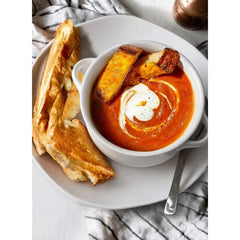 Ceramic French Onion Soup Bowls 28 Ounces for Soup, Cereal, Chilli, Beef Stew, Stackable Serving Bowls SetSet of 4, White