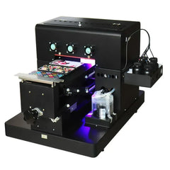 VEVOR A4 UV Printer Flatbed UV Flatbed Sticker Label Printer Machine With ACRO RIP Software For Phone Case Metal Glass Wood
