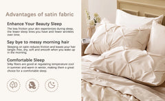 MR&HM Satin Comforter King 7 Pieces - Luxurious Pinch Pleat Bedding Set with Comforter, Flat Sheet, Fitted Sheet, Pillowcases &