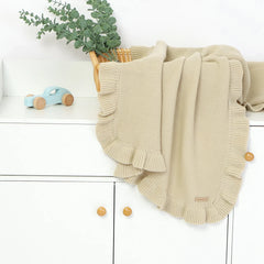 Knitted Baby Swaddle Blanket for New Born Babies Accessories Ruffle Stroller Blanket Bedding items Infant Nap Bed Cover Albedo