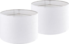 Large Lamp Shade Set of 2 Oatmeal Linen Drum Lampshade 16×16×11IN(Spider) Farmhouse Lampshade for Table Lamp