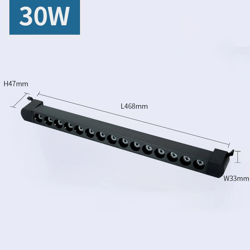 Track Light LED Ceiling Lamp 220V 10W 20W 30W Spot Led Track Rail Lighting Fixture Spotlight Clothing Shop Rail Ceiling Light
