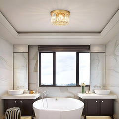 Modern Luxury Ceiling Light Crystal Flush Mount Lighting Indoor Lamp for Corridor Kitchen Island Bedroom