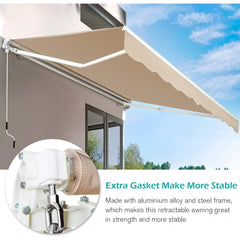 13'×10'Patio Awning Retractable Awning Sun Shade Awning Cover Outdoor Patio Canopy Sunsetter Deck Awnings