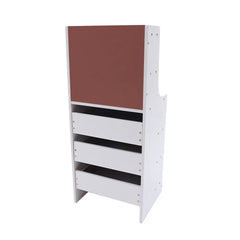 White Nightstand with 3 Drawers, Bedside Table Organizer for Bedroom & Living Room