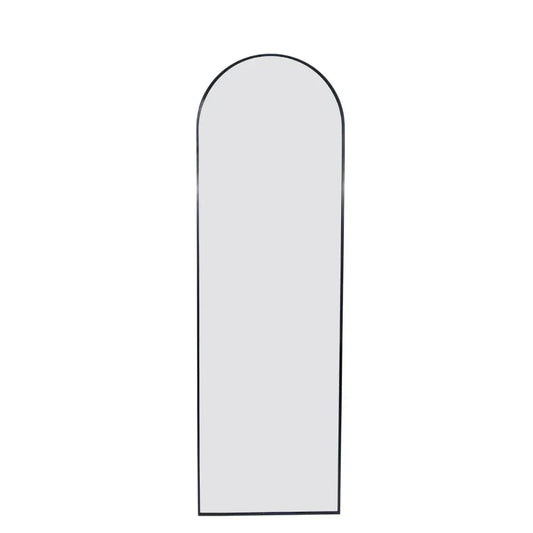 Black 63x20 inch metal arch stand full length mirror