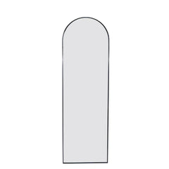 Black 63x20 inch metal arch stand full length mirror