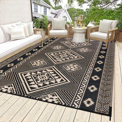 Outdoor Rug 5'x7' Outdoor Plastic Straw Rug Waterproof Patio Mat Camping Rug Reversible RV Mat Outdoor Area Rugs