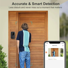WiFi Video Doorbell Smart Home Door Bell Night Vision Wireless Visual Intercom Doorbell Two-Way Audio Visual Doorbell Monitoring
