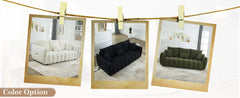 82" Modern Sofa Couch, Comfy Deep Seat Teddy Cloud Sofa, Upholstered 3-Seater Boucle Couch, Oversized Loveseat Living Room Sofas