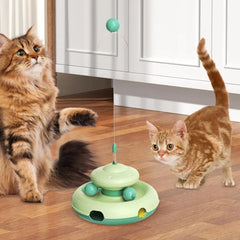 Cat Ball Track Toy Automatic Kitten Toy No Batteries Needed Mental Stimulation Exciting Pet Supplies Wand Track Hole Seeking
