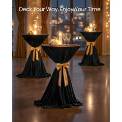 Set of 2 Bar Table,Round Cocktail Table,High Top Pub Bistro Table for Kitchen Dining,Home Bar,Living Room,23.6 x 23.6x41.3Inches
