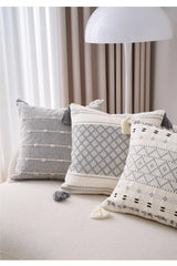 Bohemian Pillowcases Sofa Living Room Home And Decoration Cotton Linen Pillow Cover Bedside Backrest Tassel Cushion Cover