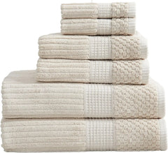 100% Cotton Bath Towel Set | 6 Piece Set | Absorbent & Quick-Dry Bath Towels