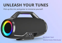 Tronsmart Bang Max Bluetooth Speaker 130W Speaker with 3 Way Sound System, Sync Up 100+ Speakers, APP Control, Guitar/Mic Input