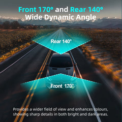 Aprilboy 4K Dash Camera Front and Rear WiFi Car Dvr Dual Car Camera Easy To Install Car Camera Recorder Touched GPS Black Box
