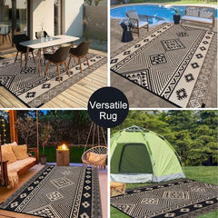 Outdoor Rug 5'x7' Outdoor Plastic Straw Rug Waterproof Patio Mat Camping Rug Reversible RV Mat Outdoor Area Rugs