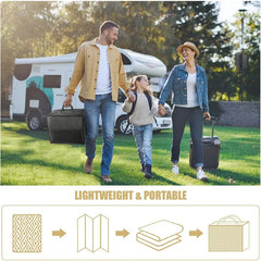 Outdoor Rug Waterproof 8x10 Ft, Foldable Outdoor Plastic Straw Rug, UV Reversible Patio Rug Decor