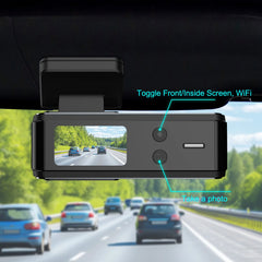 Aprilboy 4K Dash Camera Front and Rear WiFi Car Dvr Dual Car Camera Easy To Install Car Camera Recorder Touched GPS Black Box