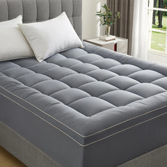 Mattress Topper for Back Pain, Extra Thick Mattress Cover Quilted Fitted Mattress Protector Plush Pillow Top Deep Elastic Pocket