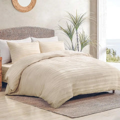 Duvet Cover Queen Size, Navy 3 Pieces Boho Tufted Duvet Cover Set, Soft and Lightweight Microfiber Comforter Cover Set