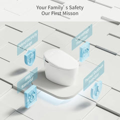 Smart Toilet,One Piece Toilet Elongated, Auto Flushing Bidet Toilet with Heated Seat, SPA Warm Water Sprayer and Dryer