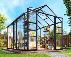 Greenhouse with Quick-Connect Fittings, Walk-in Greenhouse with 2 Swing Doors, Greenhouses for Outdoors for Garden Backyard