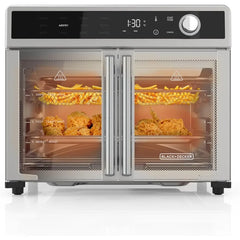 BLACK+DECKER Crisp 'N Bake Air Fryer Toaster Oven Combo, 12 in 1 Countertop Convection Oven Cooks Food Fast, Fits a Whole Pizza