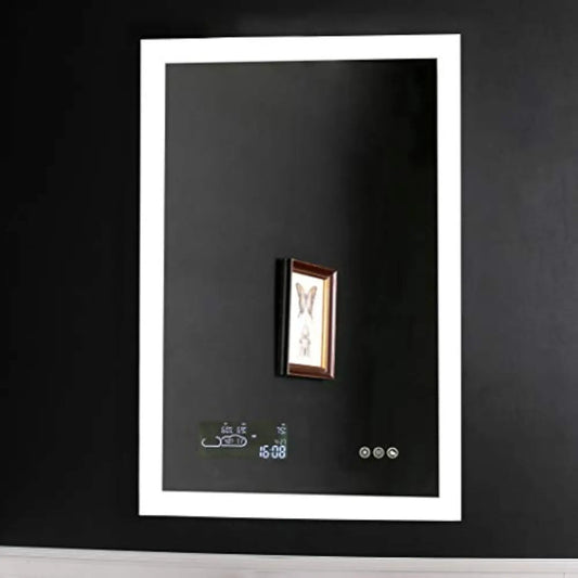 Led Lighted Bathroom Mirror, Wall Mounted Vanity Mirror with Defogger and Dimmable Touch Switch, 6500K High Lumen Makeup Mirror
