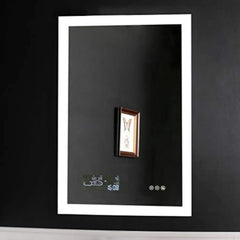 Led Lighted Bathroom Mirror, Wall Mounted Vanity Mirror with Defogger and Dimmable Touch Switch, 6500K High Lumen Makeup Mirror