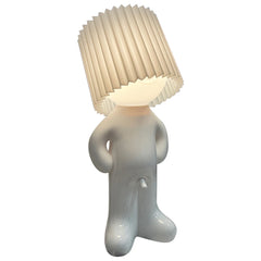 Creative Table Small Book Lights Little Naughty Boy Night Light Shy Man Lamp for Children Home Room with Lampshade Nightstand La