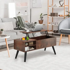 Modern Lift-Top Coffee Table with Hidden Storage – Versatile Adjustable Table for Living Room, Dining & Work