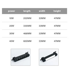 Track Light LED Ceiling Lamp 220V 10W 20W 30W Spot Led Track Rail Lighting Fixture Spotlight Clothing Shop Rail Ceiling Light