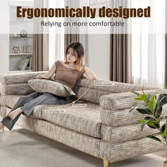 Living Room Sofa Couch, 24''Extra Deep Seat Sofas, 85 Inch Oversized Sofas, 3 Seat Sofa, Sectional Couch Set