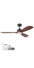 52 "Smart Low Profile ceiling Fans with Lights Remote,Quiet DC Motor,Outdoor Indoor Flush Mount Fan,Control WIFIAle