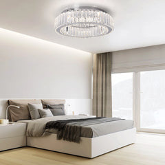 Modern Big Crystal Ceiling Lamp LED Light Circle Chandelier Lustre Indoor Bedroom RC Dimmable Fixtures Living Room Hotel Decor