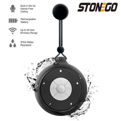 STONEGO Portable Bluetooth Speaker Wireless Flash Light Speaker TWS Bass Stereo IPX7 Waterproof Loudspeaker FM 12H Playtime
