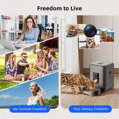 2L Camera Pet Feeder Timing 5V USB Smart Automatic Feeder For Cat WIFI APP Video Intelligent Dry Food Dispenser Dog Feeding Bowl