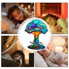 Retro Mushroom Table Lamp Plant Design Home Table Decoration Resin Plant Shape USB Charging Bulb Lamp Dark Decor For Kitchen