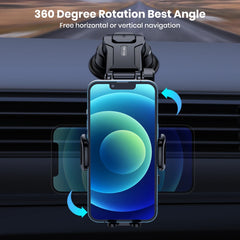 TOPK Universal Car Phone Holder Dashboard Mount for iPhone Android 360° Rotatable Anti-Slip Easy Install Compact Design Durable