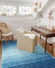 Modern Ombre Washable 4x6 Rug, Light Pink Rugs for Girls Bedroom, Soft Non-Slip Nursery Area Rug, Contemporary Non-Shed Kids