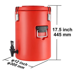 SucceBuy Stainless Steel Insulated Beverage Dispenser 2 Gallon 7.6 Liter Thermal Hot and Cold Drink Server Dispenser