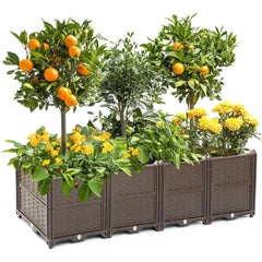 Outdoor Planting Box, Planter Garden Boxes Outdoor，Raised Garden Bed with Legs Flower Rack for Growing Flowers, Vegetables