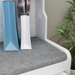 Modern Hall Tree with Storage Bench, 4-in-1 Entryway Bench with Coat Rack, Tall Hall Tree with 4 Metal Double Hooks, Shel