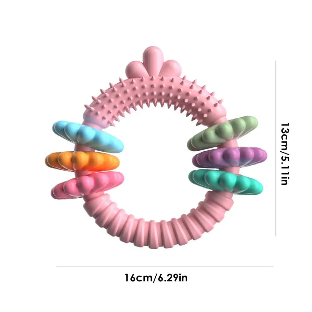 Chew Rings For Dogs Heavy Duty Strong Tough Chew Toy Rubber Puppy Teething Ring For Medium & Large Breed Aggressive Chewers