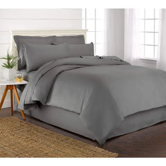 Queen Duvet Cover, 3 Piece Set, Genuine 100% Organic Viscose Derived from Bamboo, Luxuriously Soft and Cooling, 2 Pillowcases