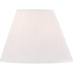 Mushroom Shaped Pleated Traditional Spider Construction Lamp Shade, White, 7" Top X 17" Bottom X 13" Slant Height