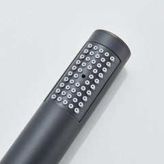 Black Bathroom  Bathtub Faucet With Hand Shower  Hot and Cold Faucet Floor Mounted Tub
